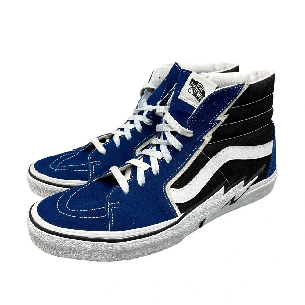 Vans Sneakers Men 13 Sk8-Hi Bolt Suede High Top Retro Skate Shoes Lightning Bolt